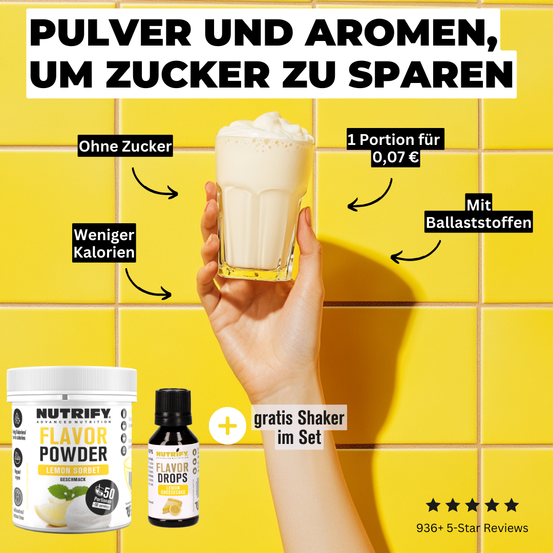 Abnehm Set NUTRIFY Sirup Flavor Powder Erythrit