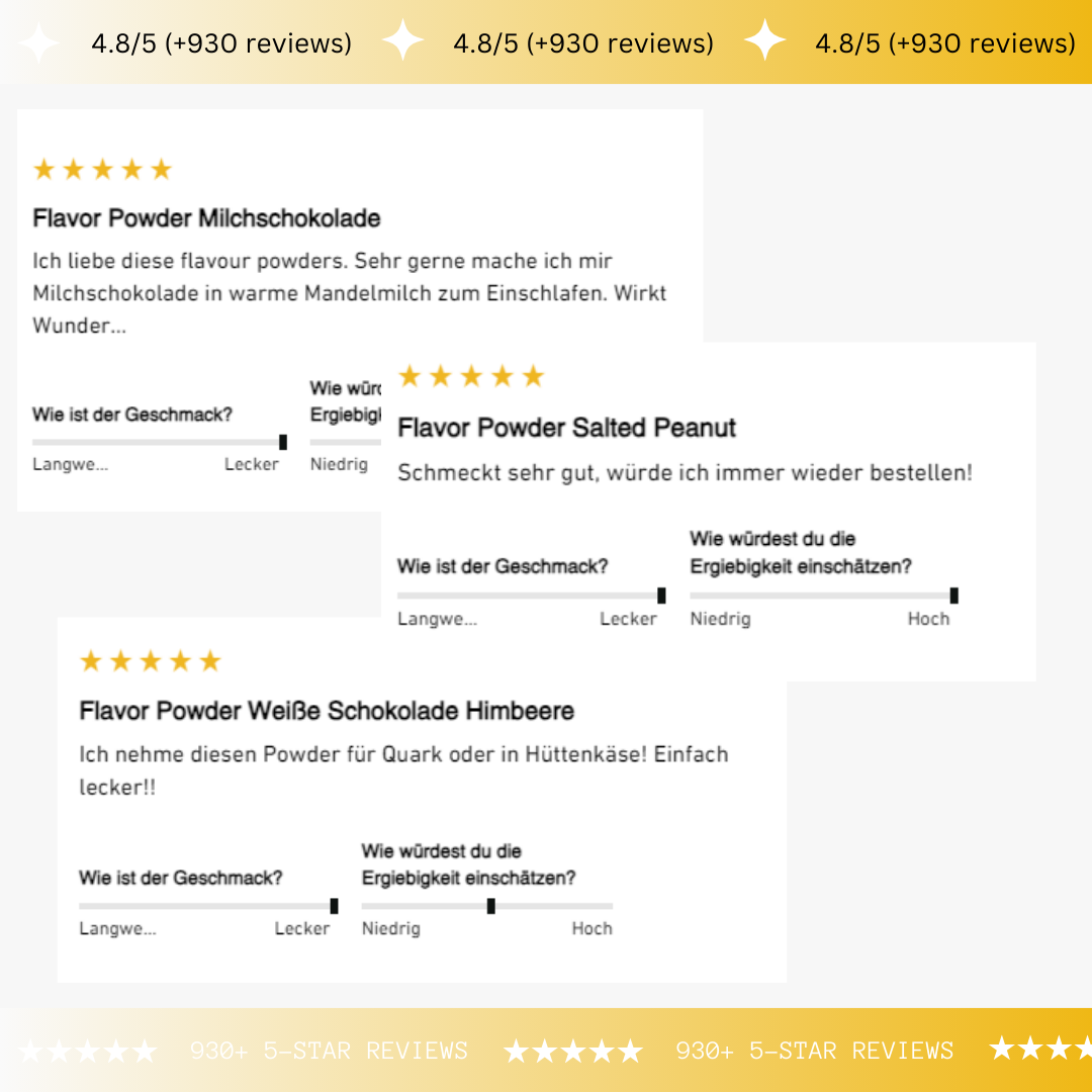 NUTRIFY Flavor Powder Kunden Reviews