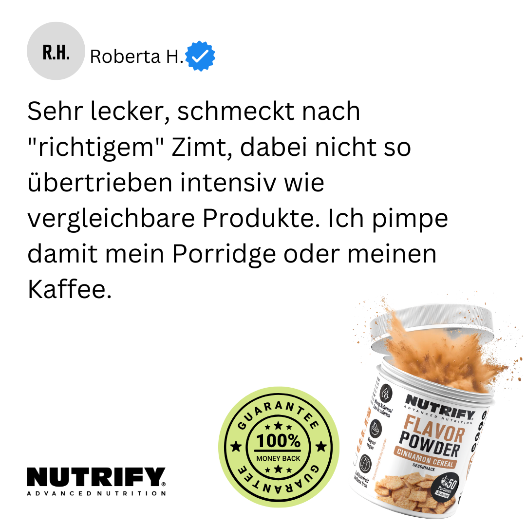 NUTRIFY Flavor Powder Kunden Reviews