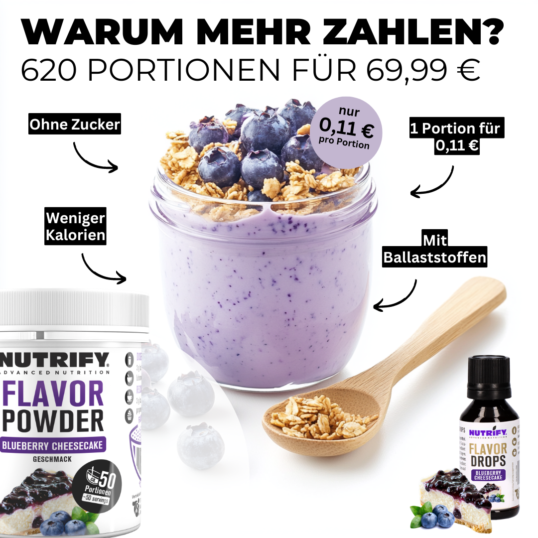 NUTRIFY Zuckerspar Set Flavor Drops Powder Abnehmen