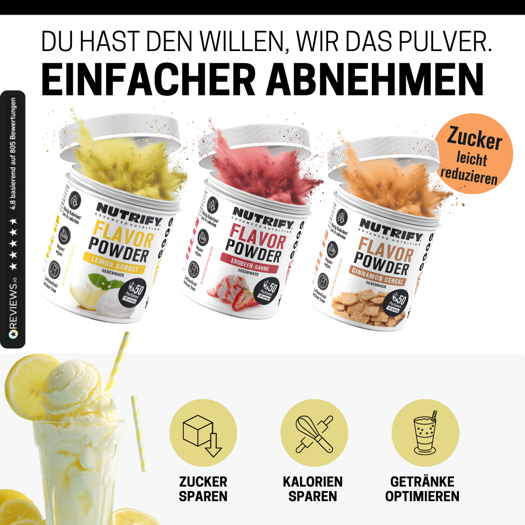 Weniger Kalorien-Set: Flavor Drops & Flavor Powder