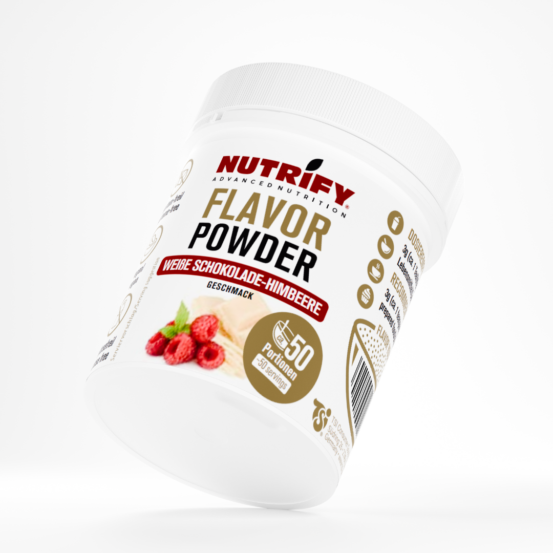 NUTRIFY Flavor Powder weiße Schokolade Himbeere