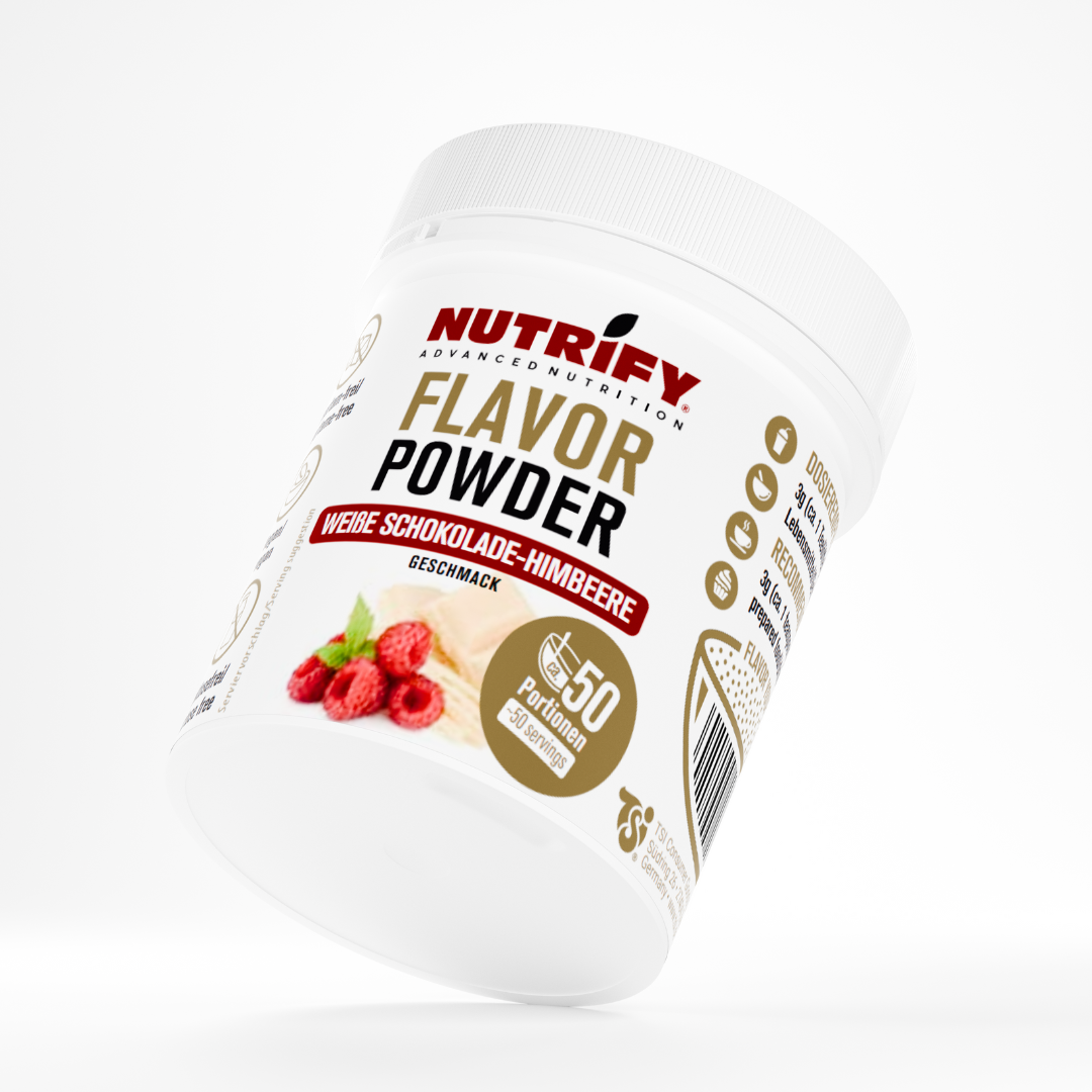 NUTRIFY Flavor Powder weisse Schokolade Himbeere