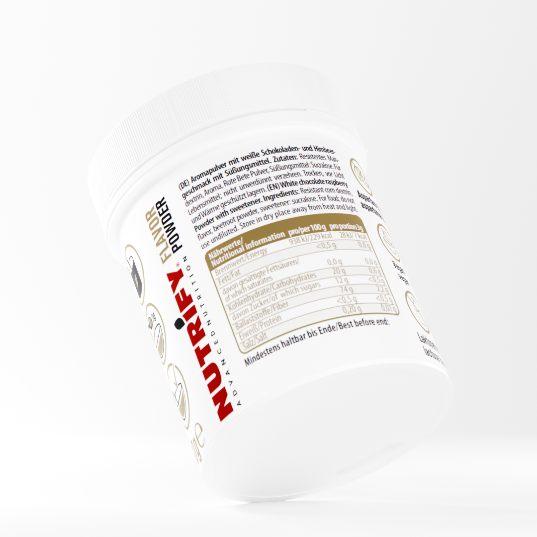 NUTRIFY Flavor Powder weisse Schokolade Himbeere