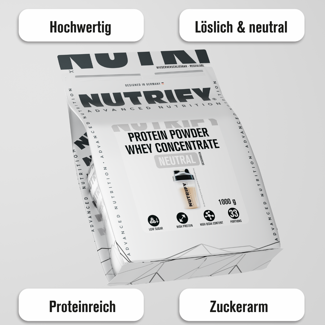 NUTRIFY Proteinpulver Whey Concentrate Neutral 1kg