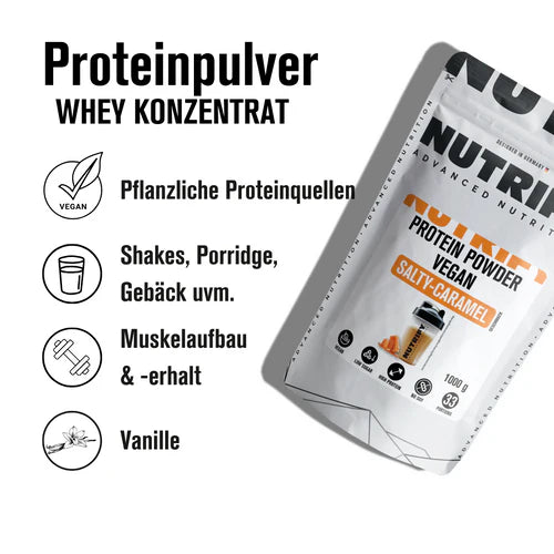 Vegan Proteinpulver Salty Caramel 5 x 1kg