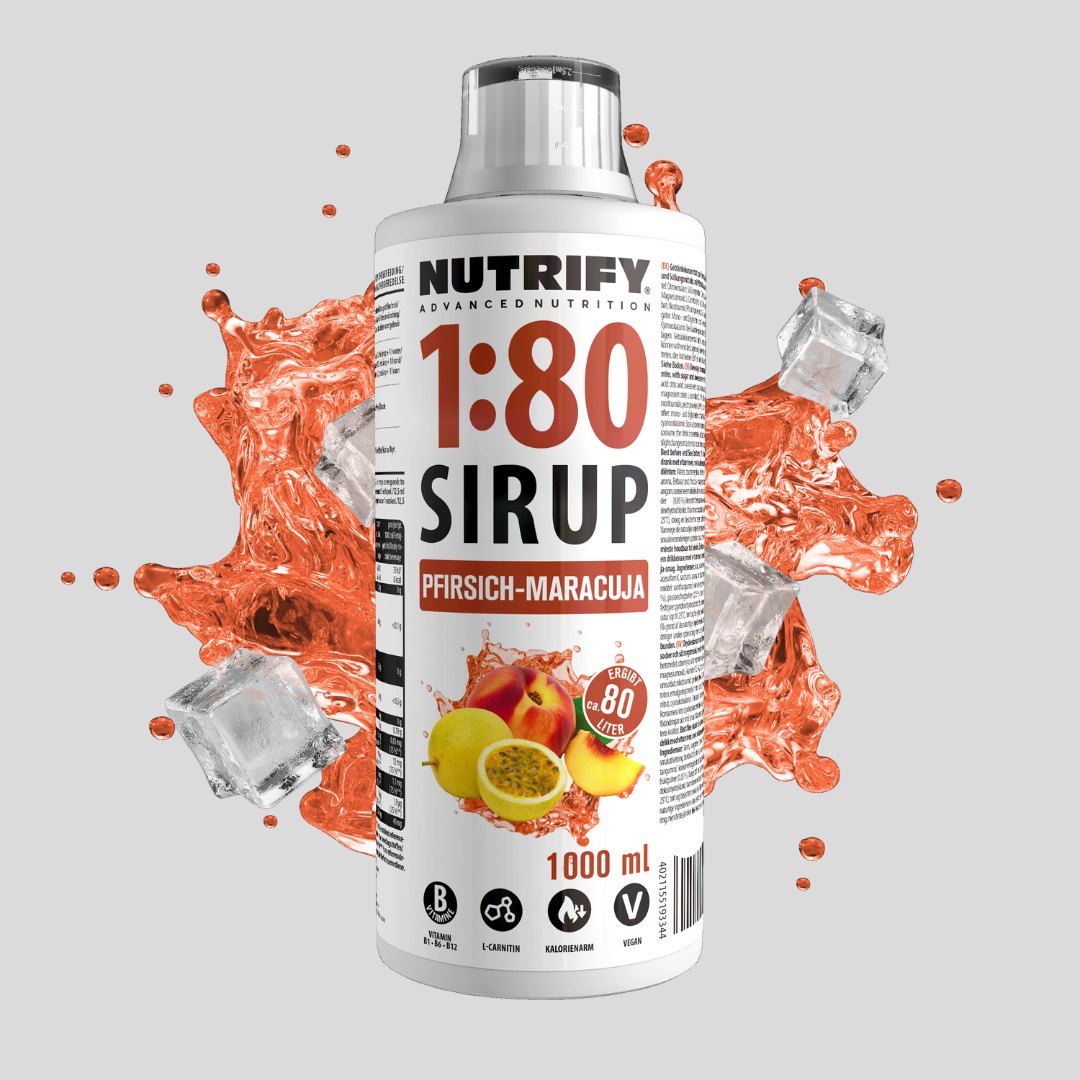 NUTRIFY Vital Sirup Konzentrat 1L Pfirsich Maracuja
