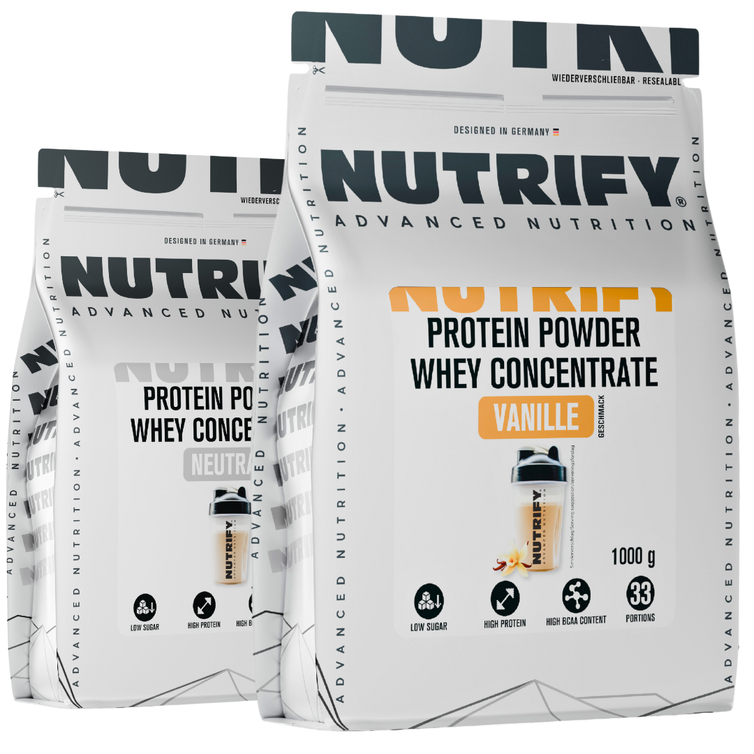 NUTRIFY Konzentrat Proteinpulver Vanille Neutral Set