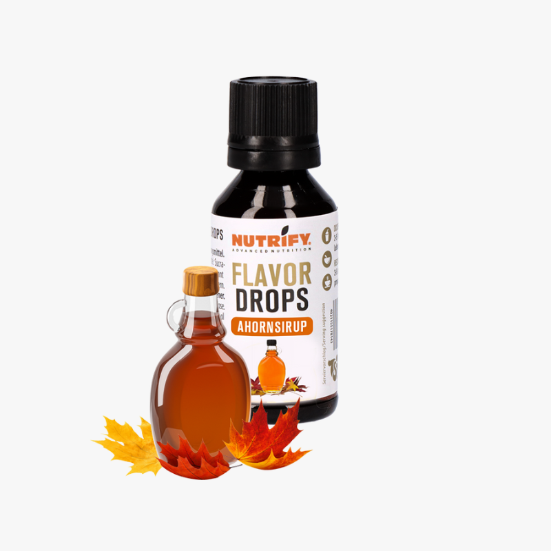 NUTRIFY Flavor Drops ohne Zucker - FlavDrops Ahornsirup