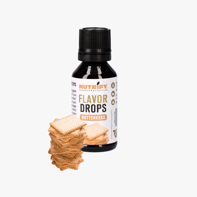 NUTRIFY Flavor Drops ohne Zucker - FlavDrops Butterkeks