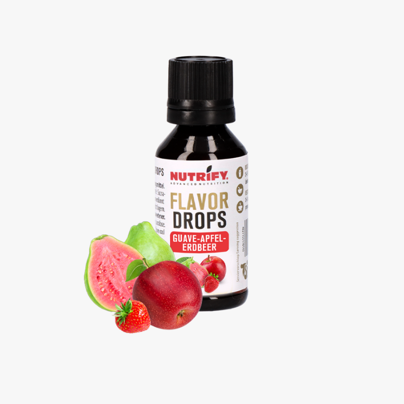 NUTRIFY Flavor Drops ohne Zucker - FlavDrops Guave-Apfel-Erdbeer