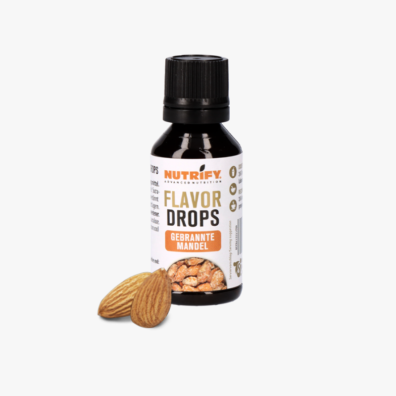 NUTRIFY Flavor Drops ohne Zucker - FlavDrops gebrannte Mandel