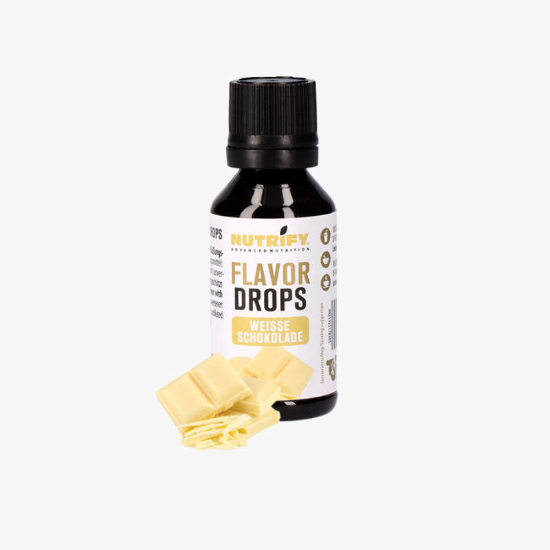 NUTRIFY Flavor Drops ohne Zucker - FlavDrops weisse Schokolade