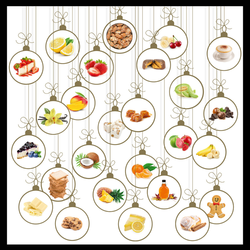 NUTRIFY Adventskalender Flavor Drops 2024 Übersicht der Aromen