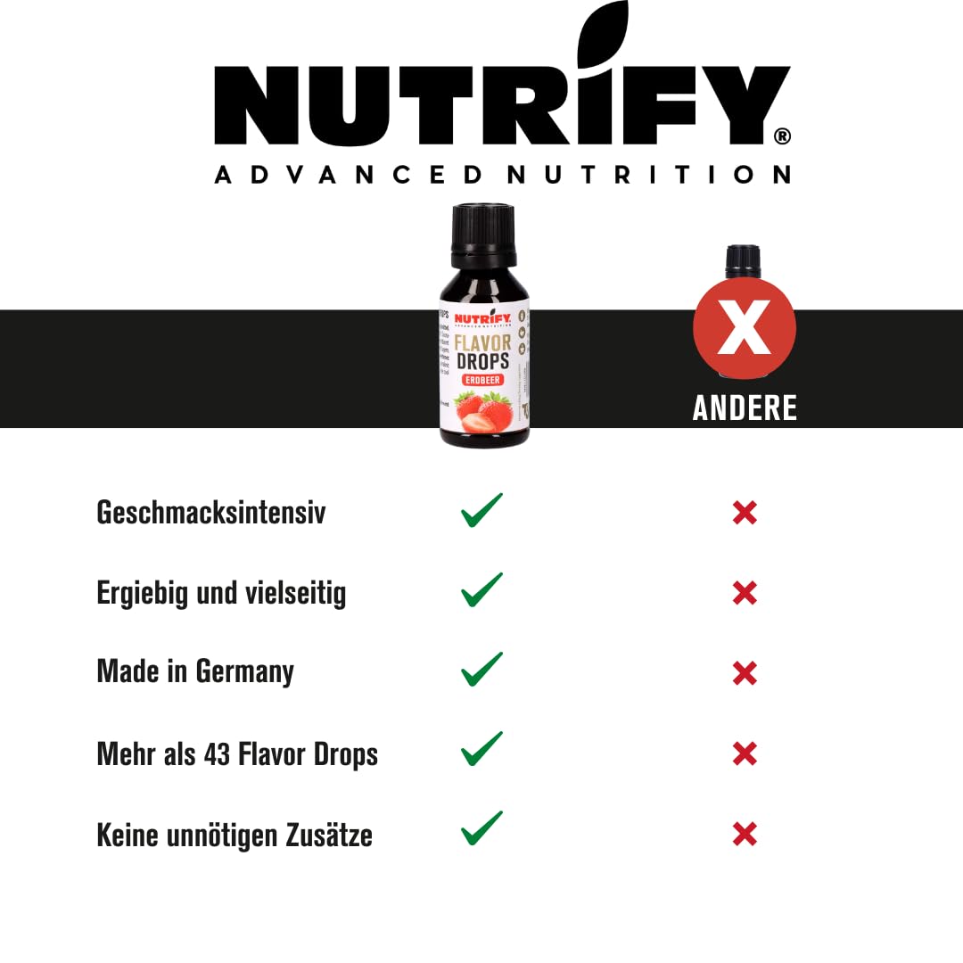 NUTRIFY Flavour Drops Erdbeere 5 x 30ml