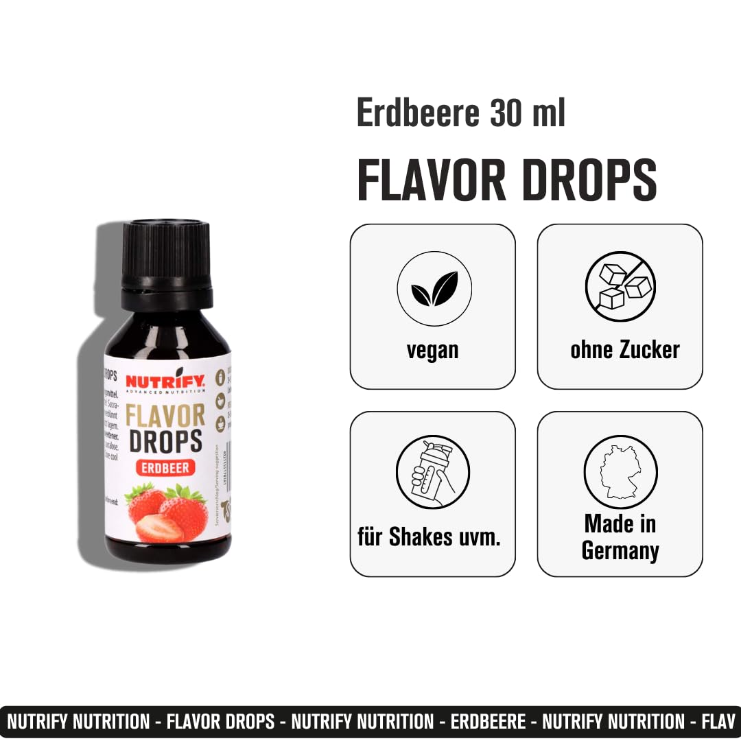 NUTRIFY Flavour Drops Erdbeere 5 x 30ml