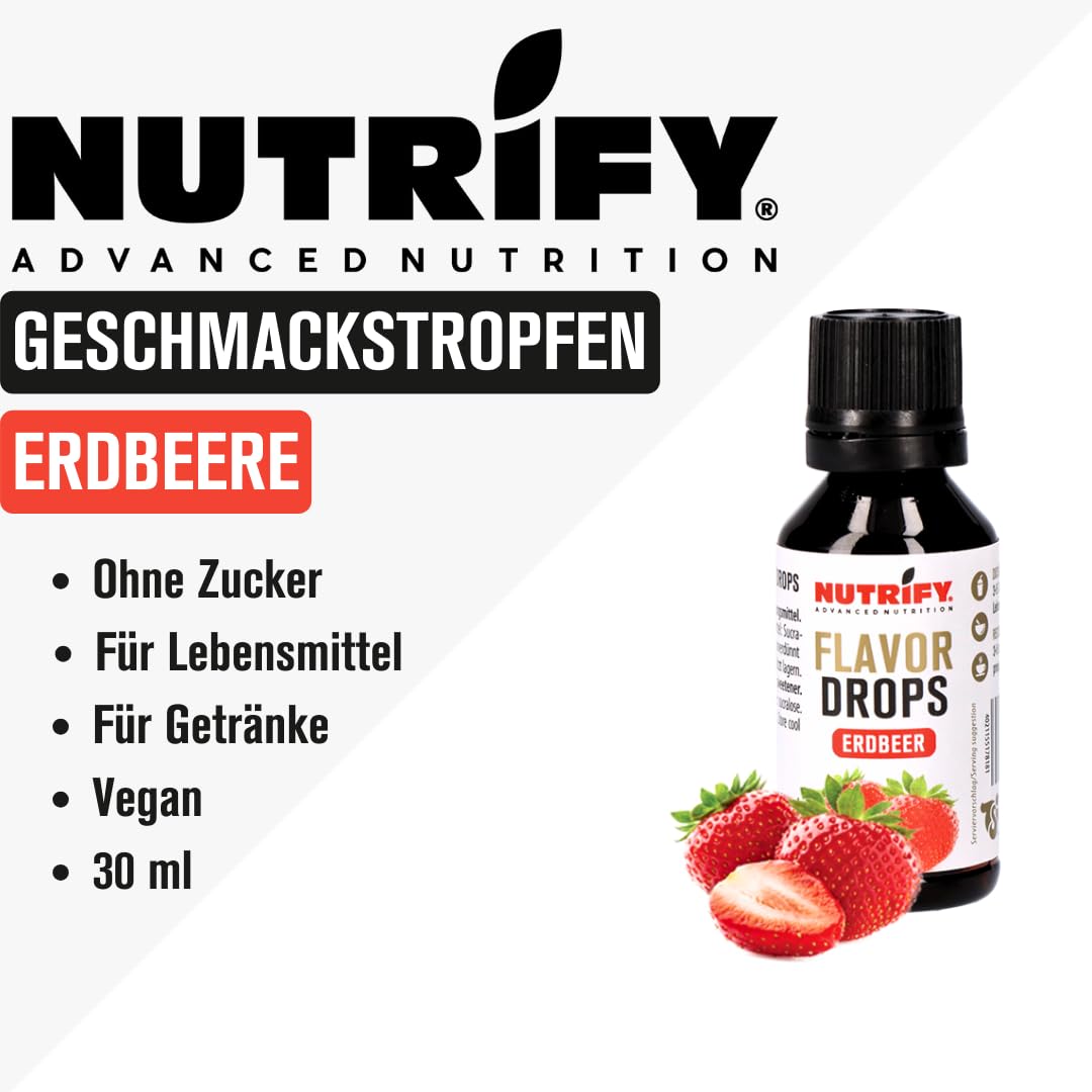 NUTRIFY Flavour Drops Erdbeere 5 x 30ml