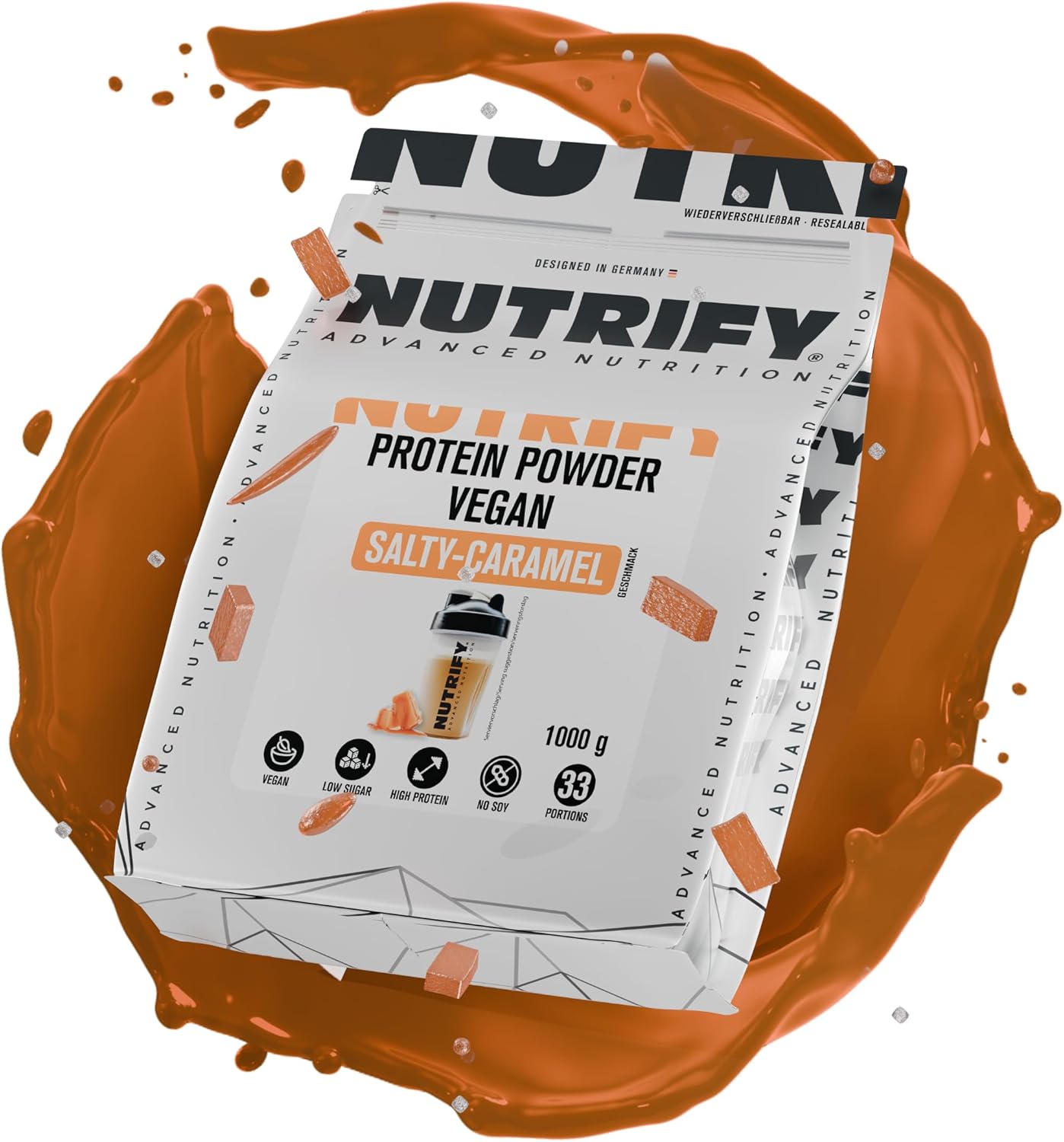 Veganes Proteinpulver Salty Caramel 1 kg