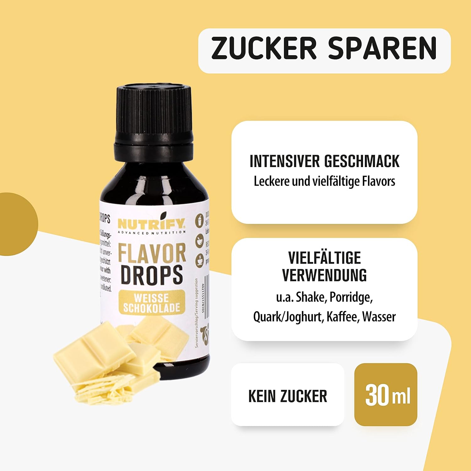 Flavour Drops weiße Schokolade 10x 30ml Set