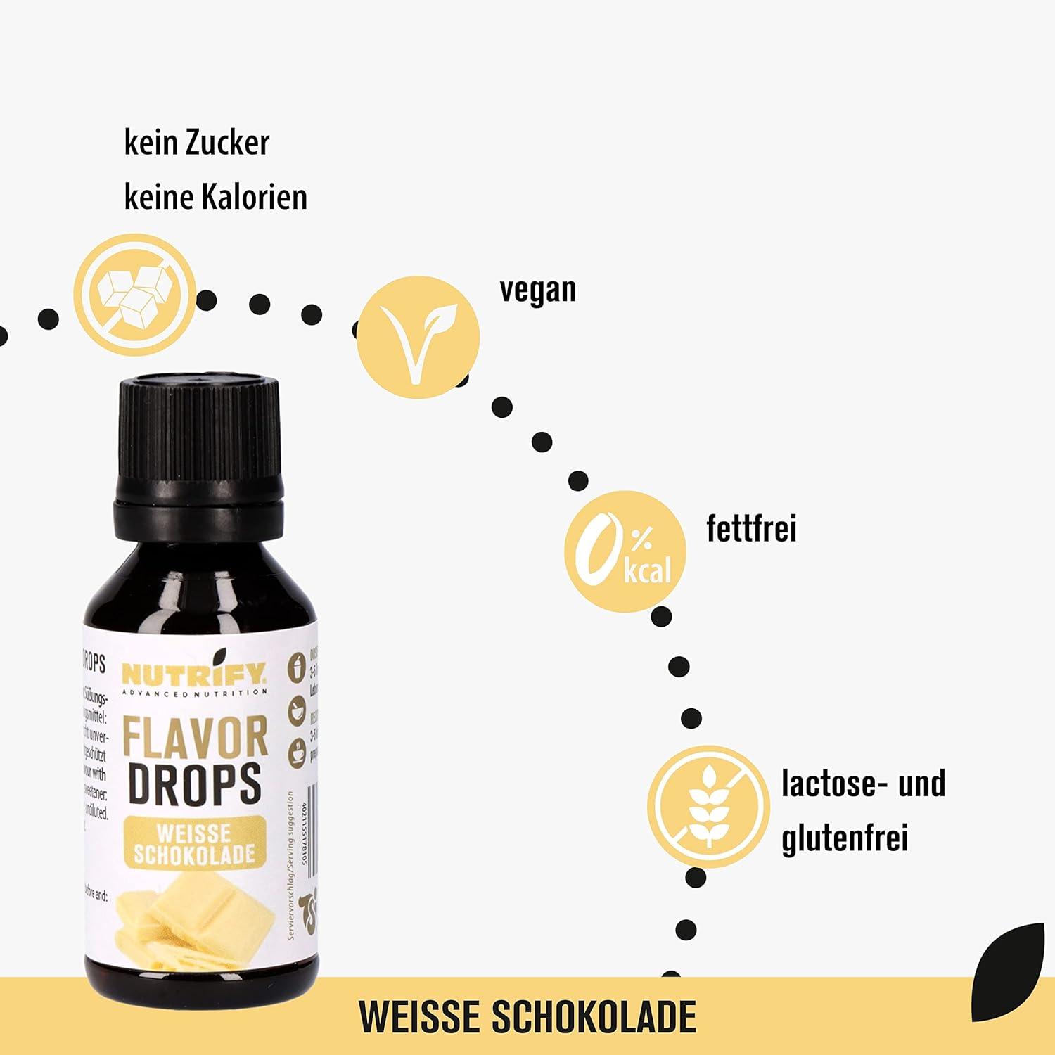 Flavour Drops weiße Schokolade 10x 30ml Set