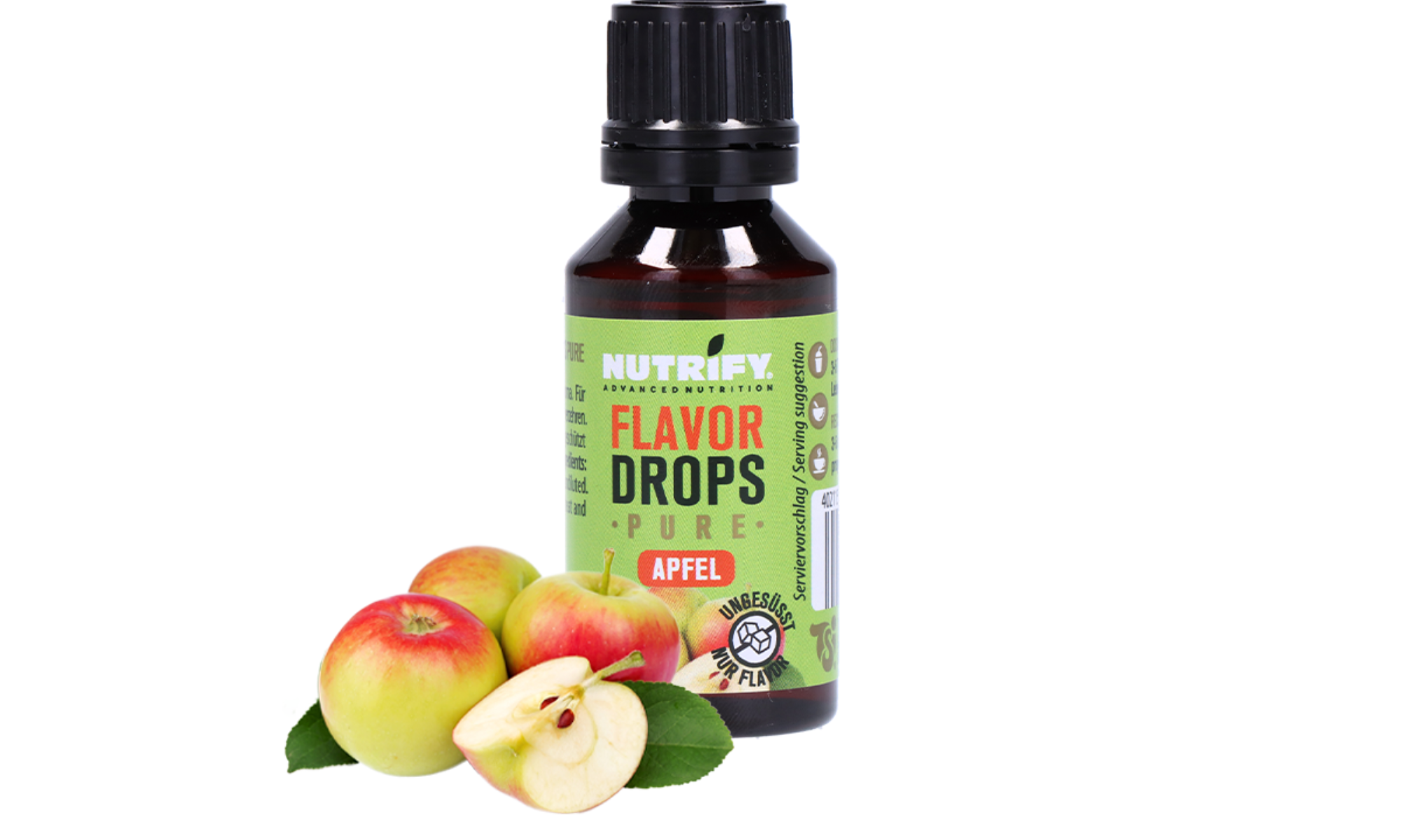 NUTRIFY Flavor Drops Pure Apfel 30 ml ohne Zuckerersatz 