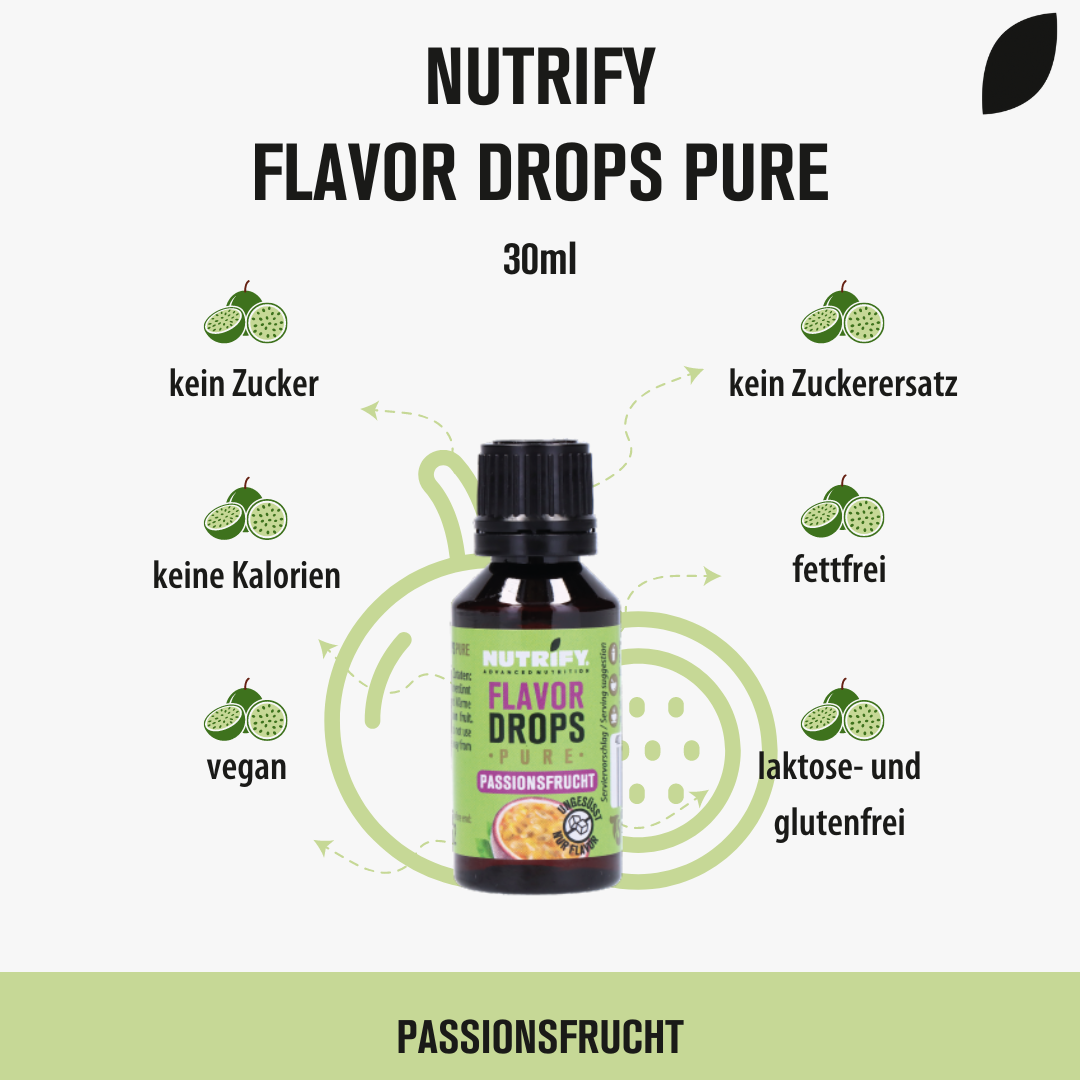 Flavor Drops Pure Passionsfrucht - Flavor Drops NUTRIFY
