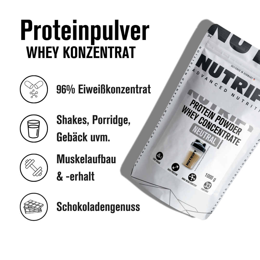 Einfache Zubereitung von Shakes mit NUTRIFY Proteinpulver