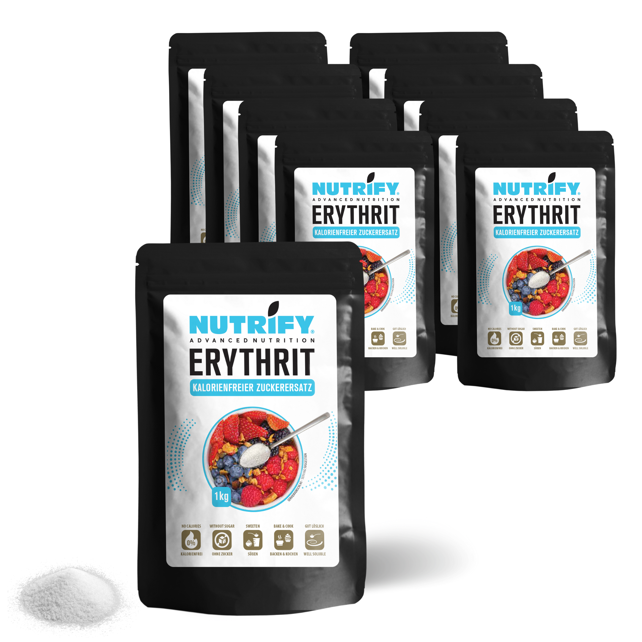 NUTRIFY Erythrit Bundle 8x 1kg Erythritol