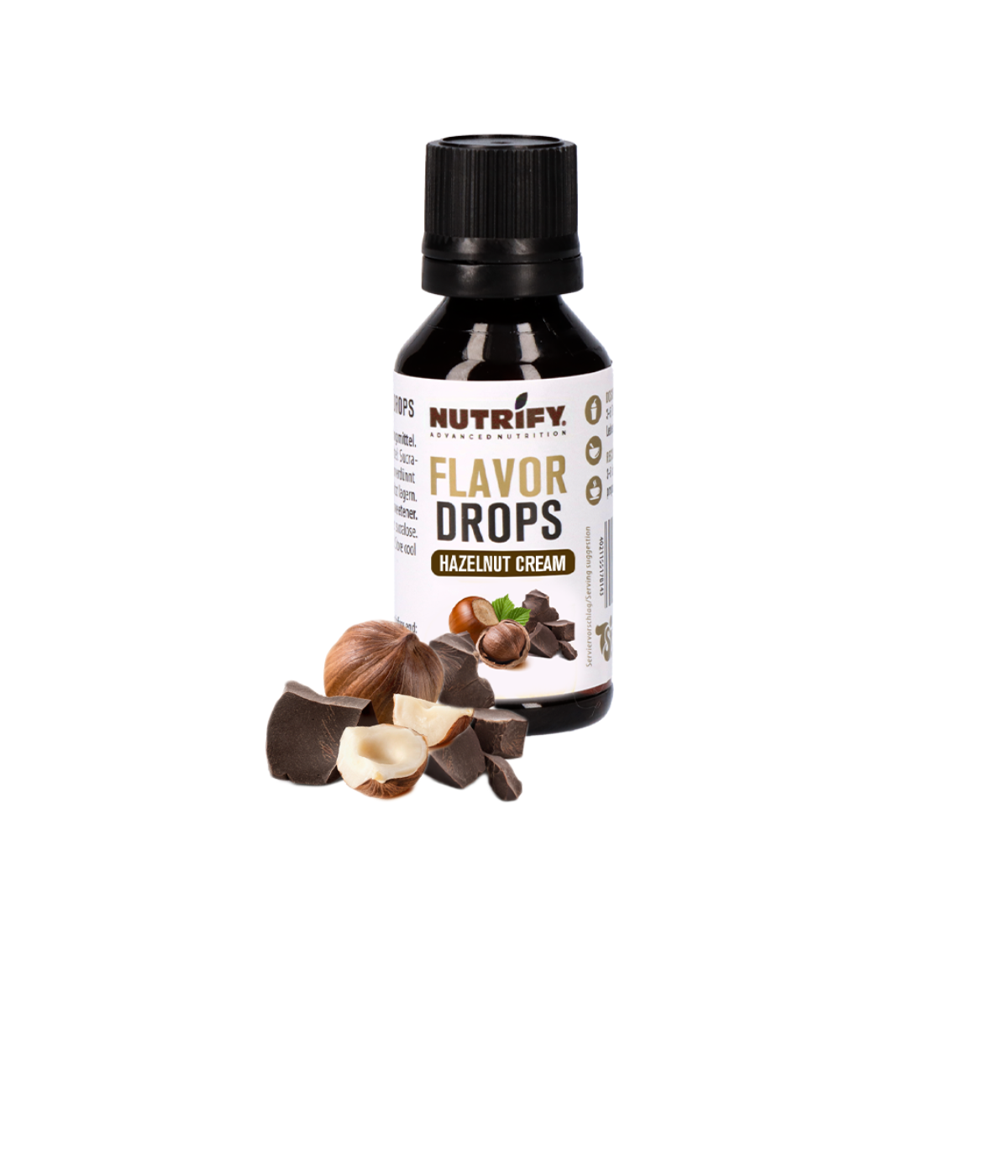 NUTRIFY Flavor Drops Haselnuss Hazelnut - Haselnusscreme
