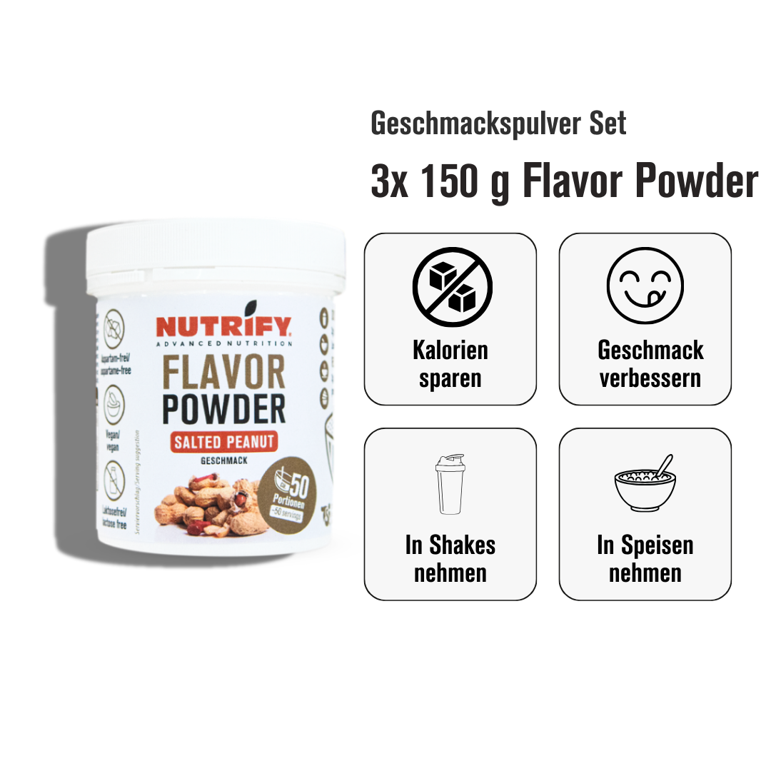 NUTRIFY Flavour Powder Salted Peanut Geschmackspulver Set