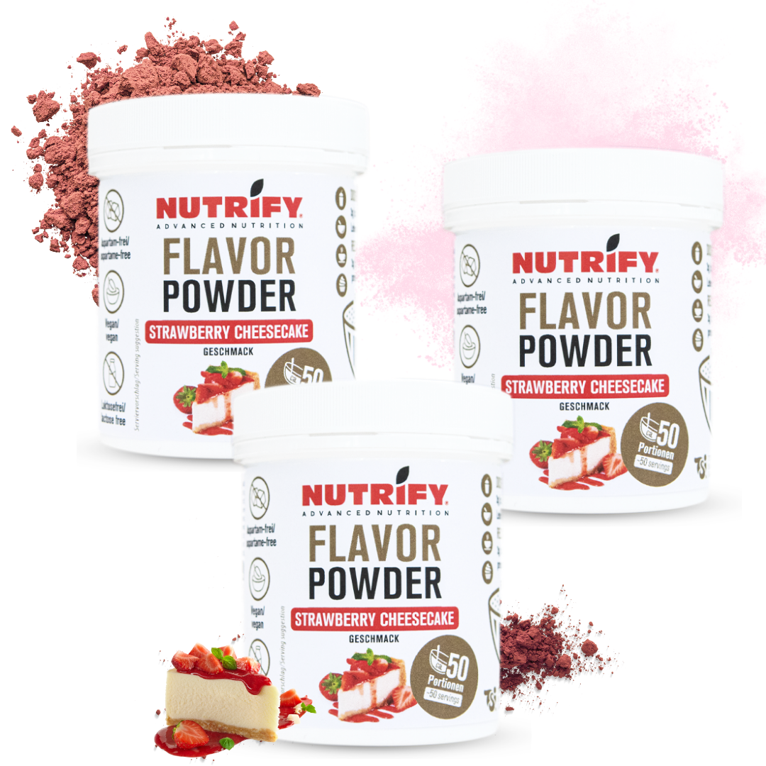 NUTRIFY Flavour Powder Set Strawberry Cheesecake