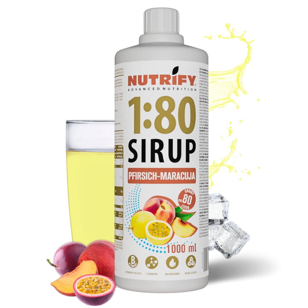 NUTRIFY 180 Sirup Sportsirup Konzentrat Fitness Pfirsich-Maracuja