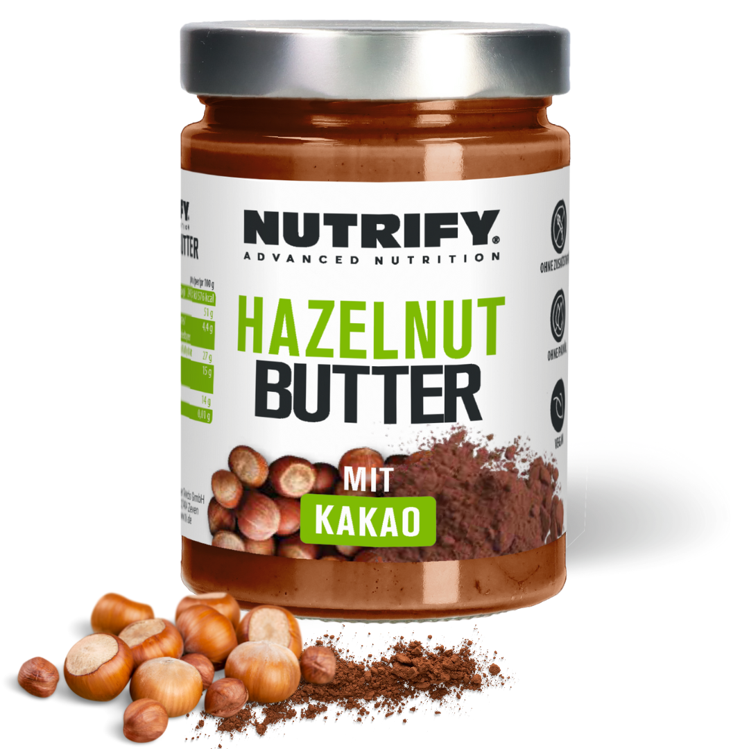 NUTRIFY Haselnussbutter Kakao Hazlenut Butter