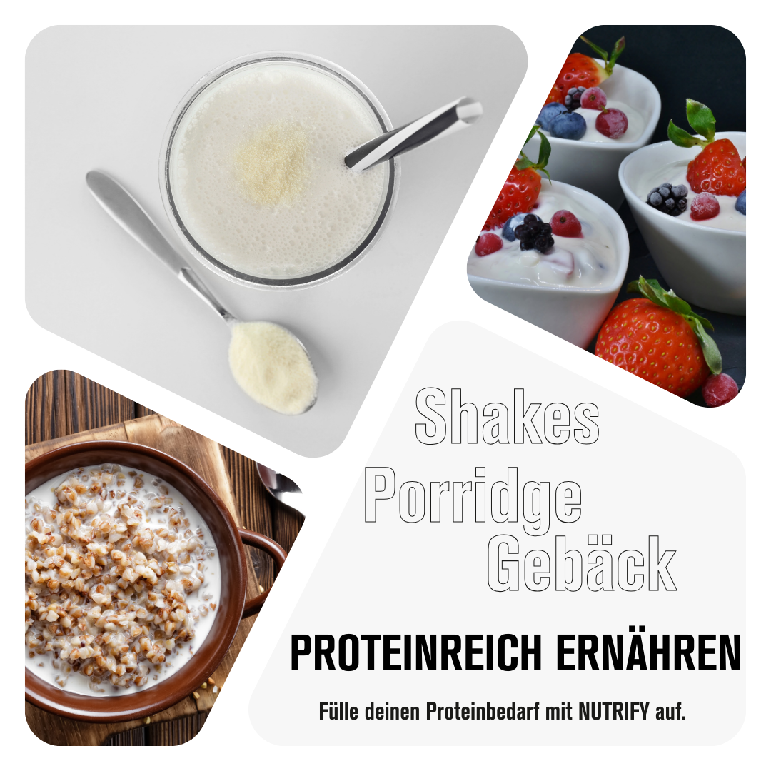 NUTRIFY Protein Powder Proteinpulver Isolat Vanille Set