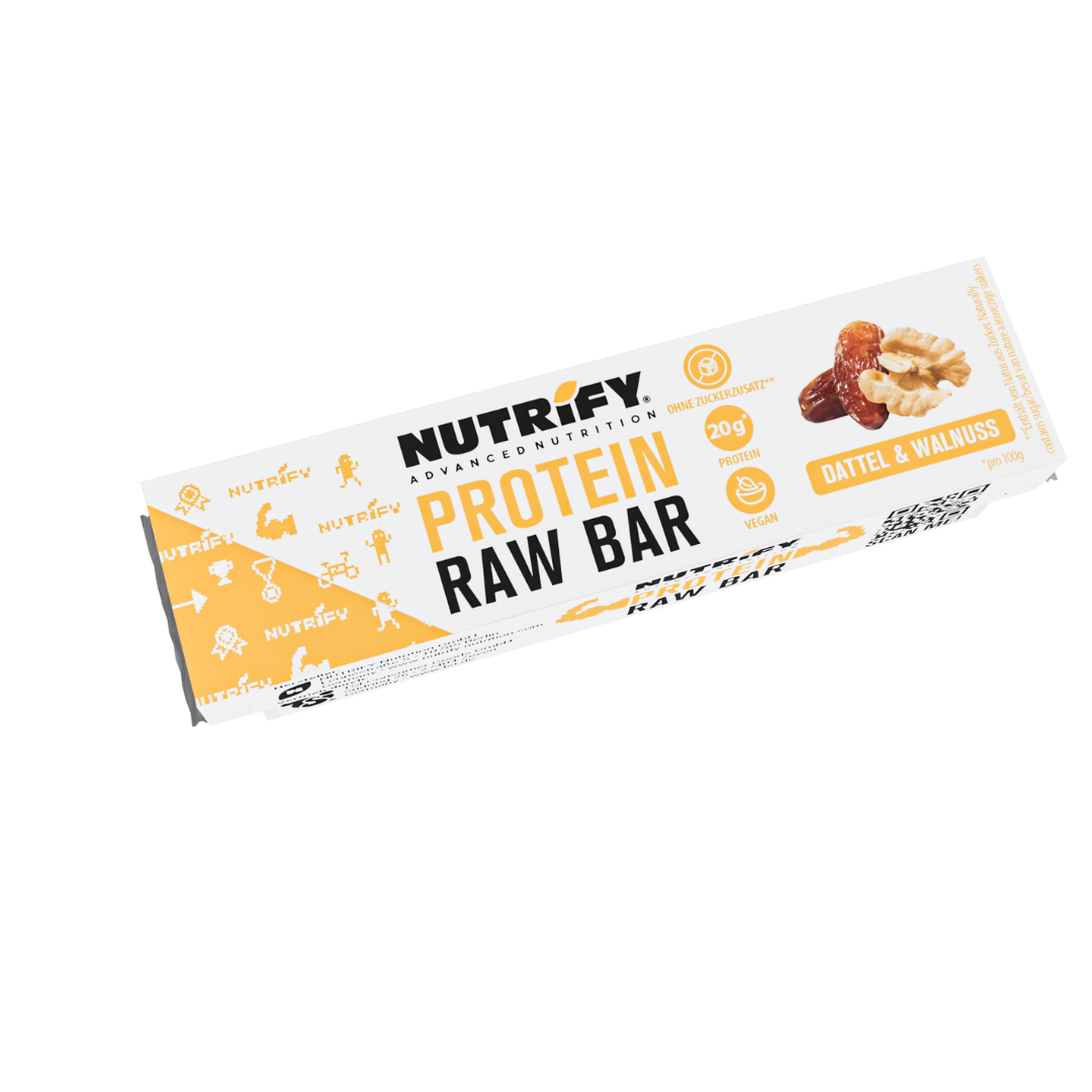 NUTRIFY Protein Raw Bars Dattel Walnuss  Proteinriegel