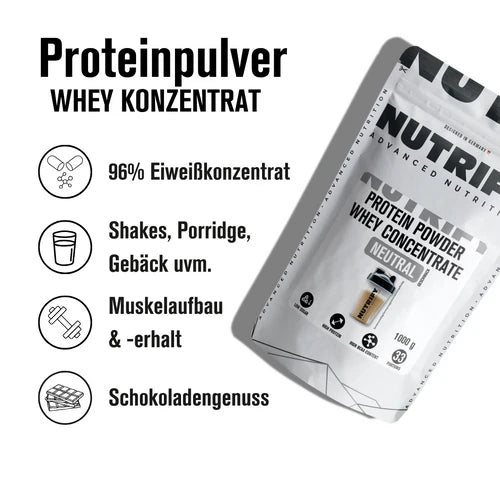 Whey Proteinpulver Konzentrat neutral 10 x 1kg