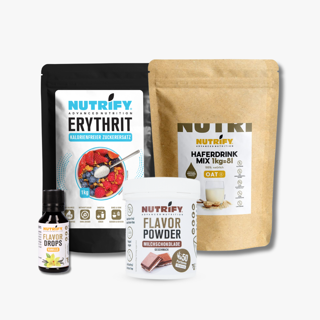 NUTRIFY Welcome Produktbundle Set Erythrit, Haferdrink Pulver