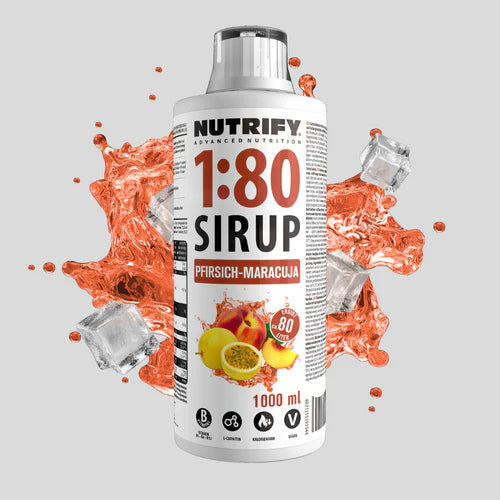 NUTRIFY Vital Drink Sirup 1:80 Pfirsich-Maracuja 1L - 3er VPE