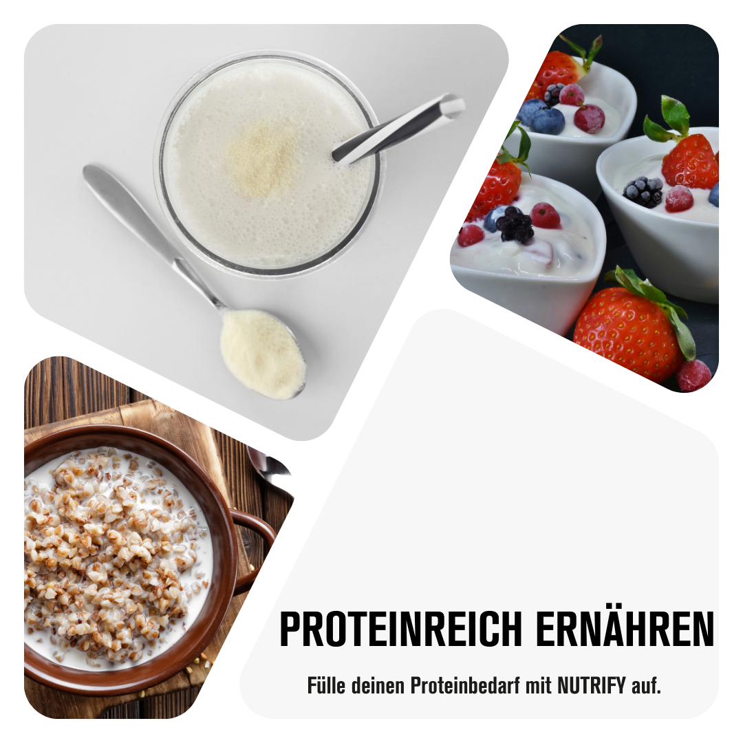 NUTRIFY Whey Proteinpulver Isolate Starterpaket 3x1 kg – hochwertige Proteinquelle