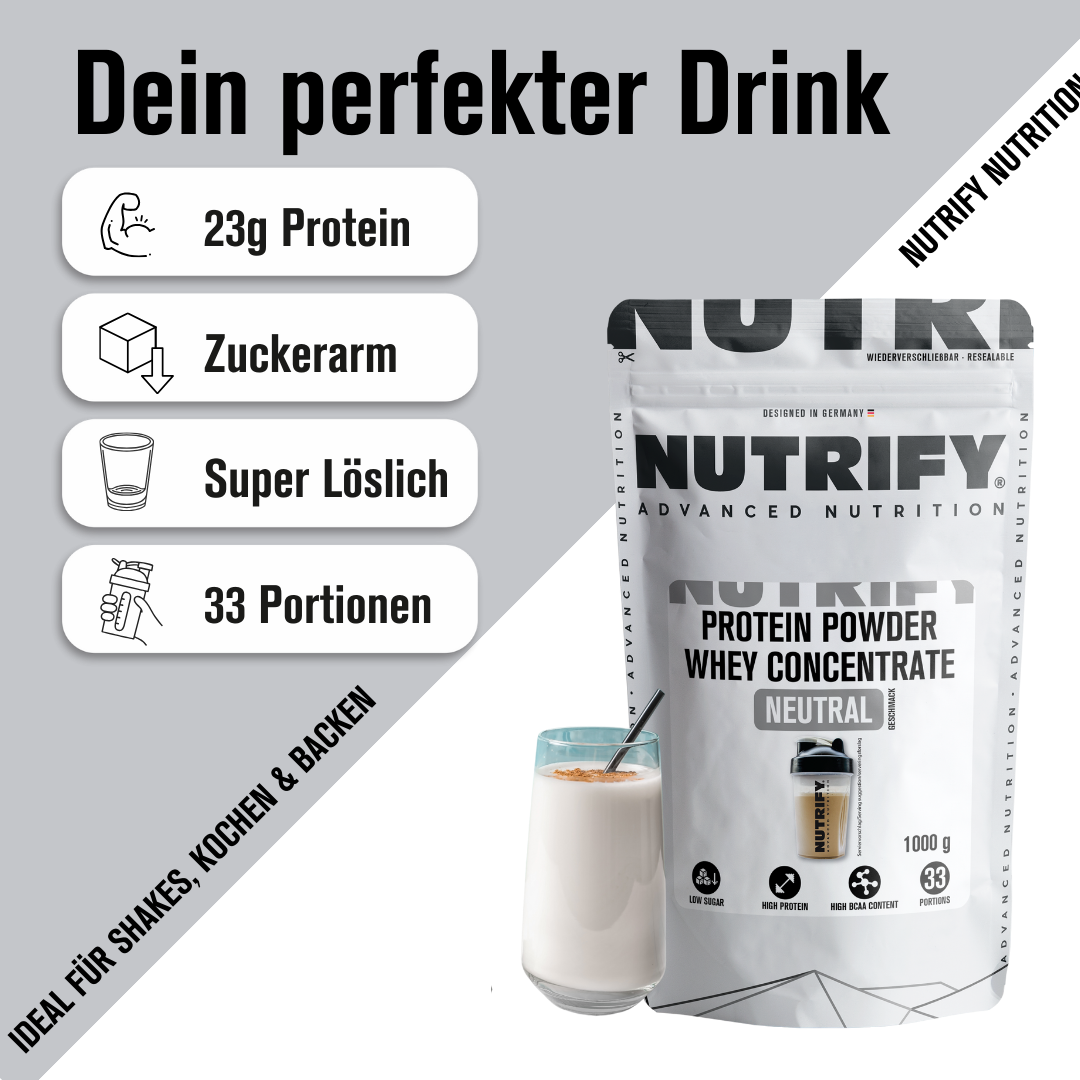 Praktisches Set mit zwei 1 kg Packungen Whey Isolat Proteinpulver