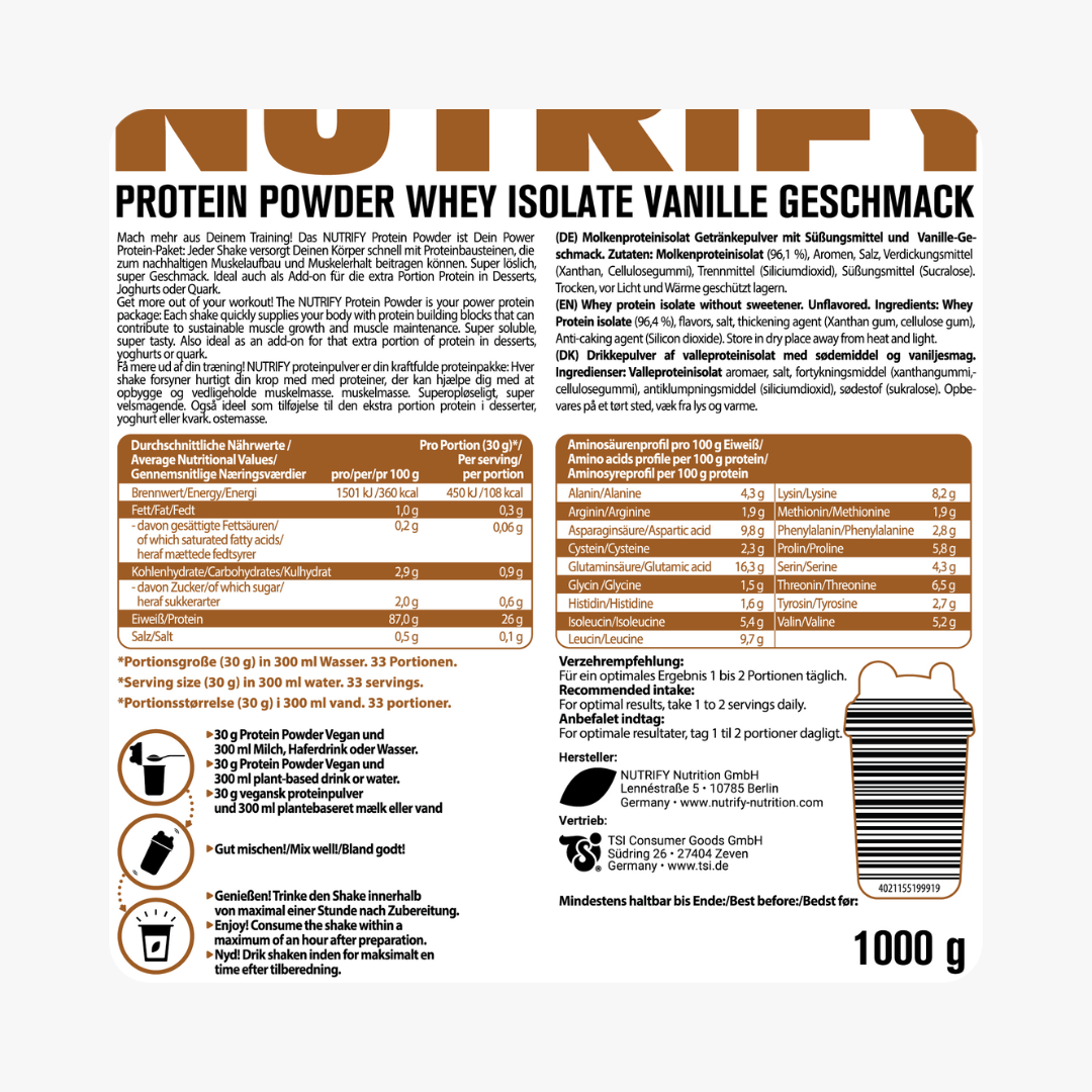 Whey Proteinpulver für Muskelaufbau und Regeneration