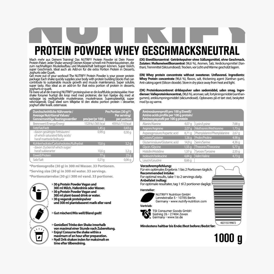 Whey Proteinpulver für effektiven Muskelaufbau