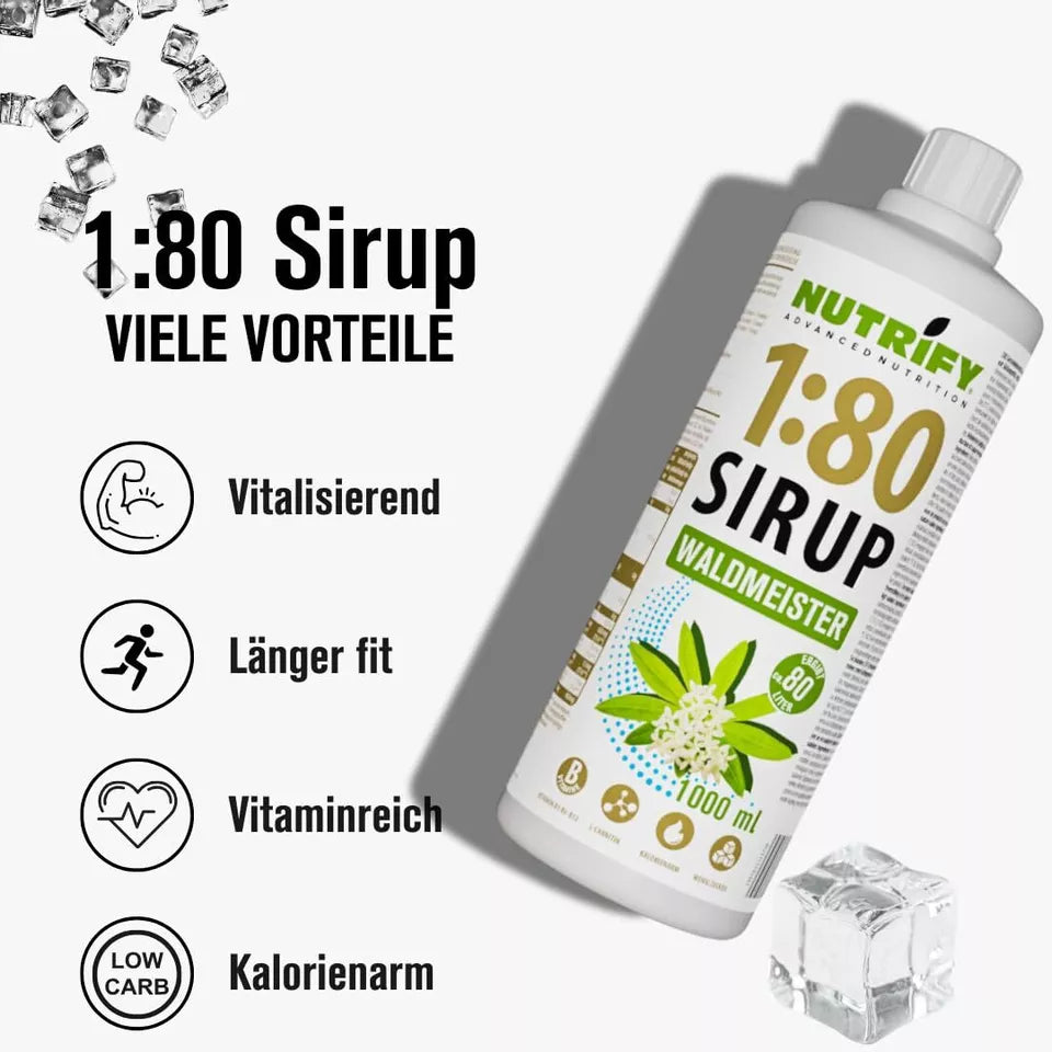 NUTRIFY Vital Drink Sirup 1:80 Waldmeister 1L - 3er VPE