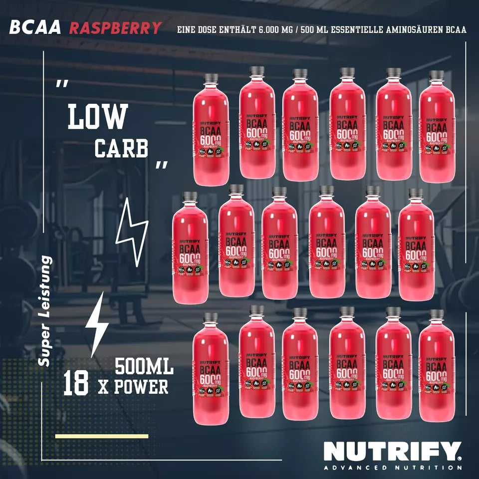 BCAA Drink Raspberry - 18x 500 ml