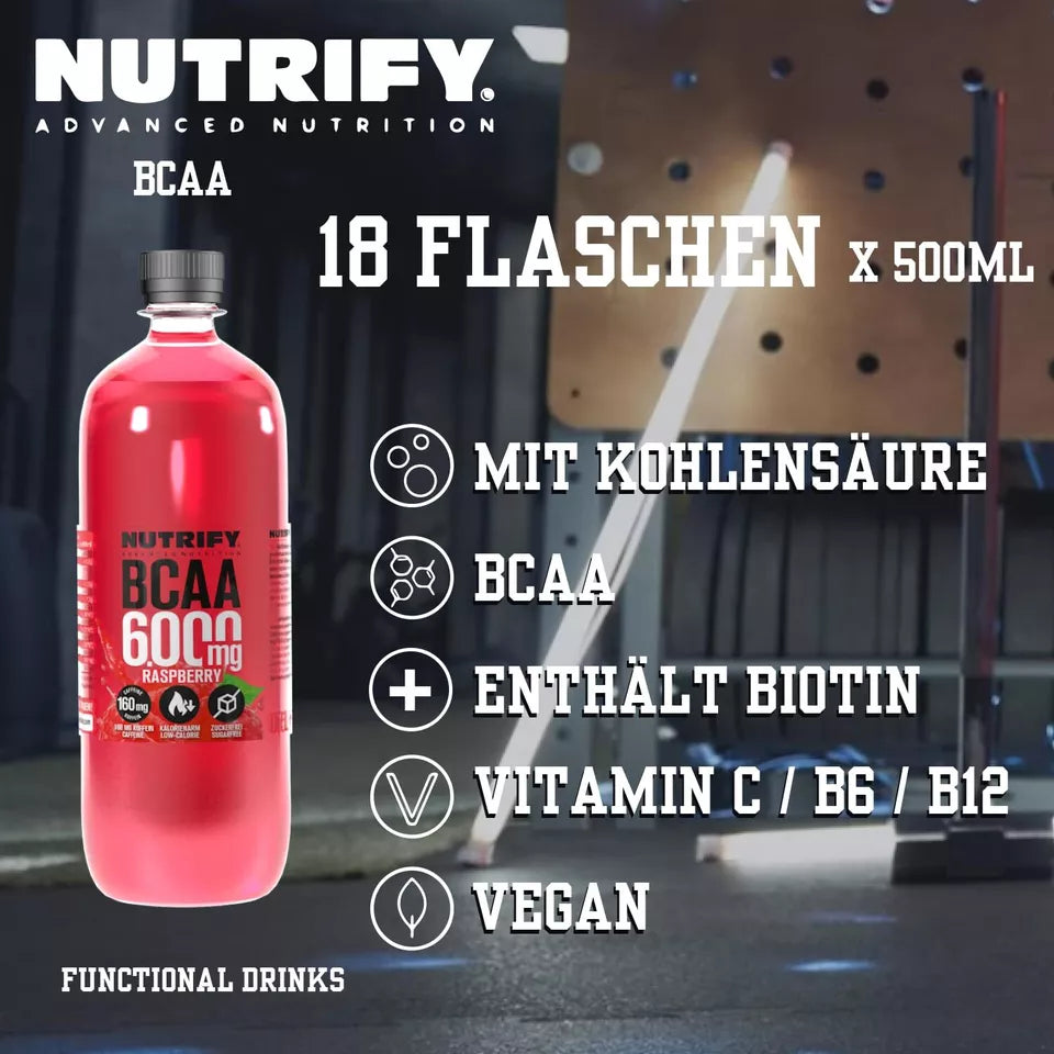 BCAA Drink Raspberry - 18x 500 ml