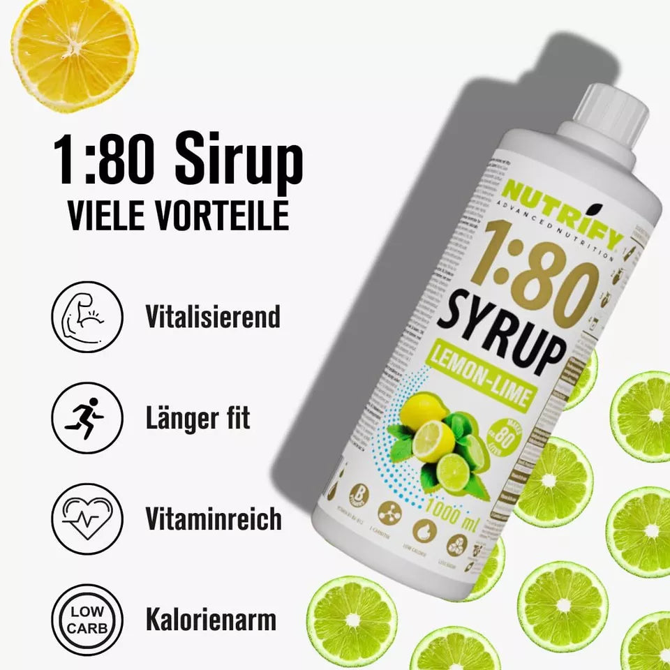 Vital Drink Sirup 1:80 Zitrone-Limette 6 x 1L