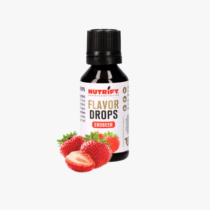 NUTRIFY Flavor Drops ohne Zucker - FlavDrops Erdbeere